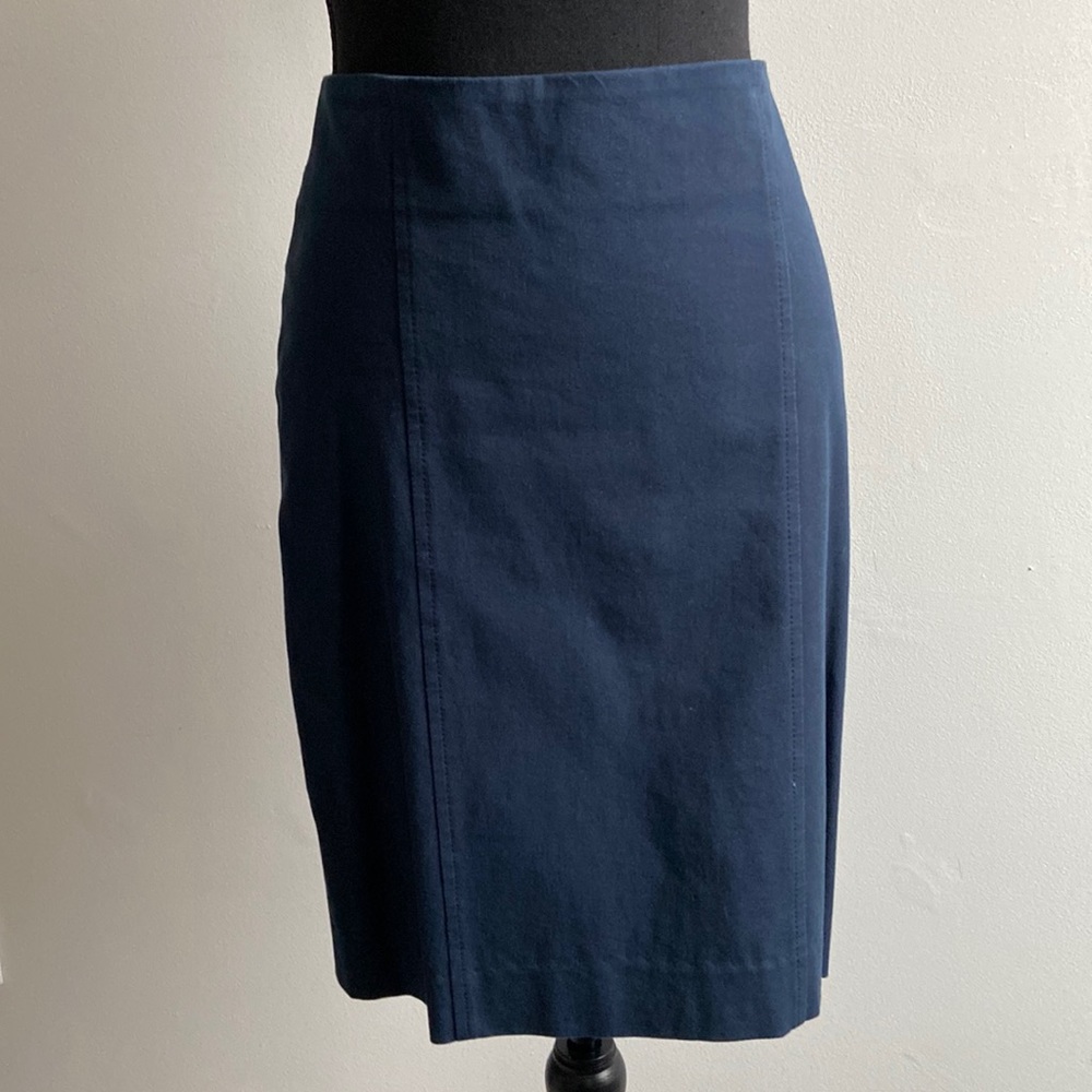 Gunex for Brunello Cucinelli Cotton Skirt Navy